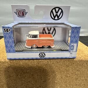 M2 1960 Volkswagen VW Single Cab Truck R77 Stubby Pickup Orange White New 1/64